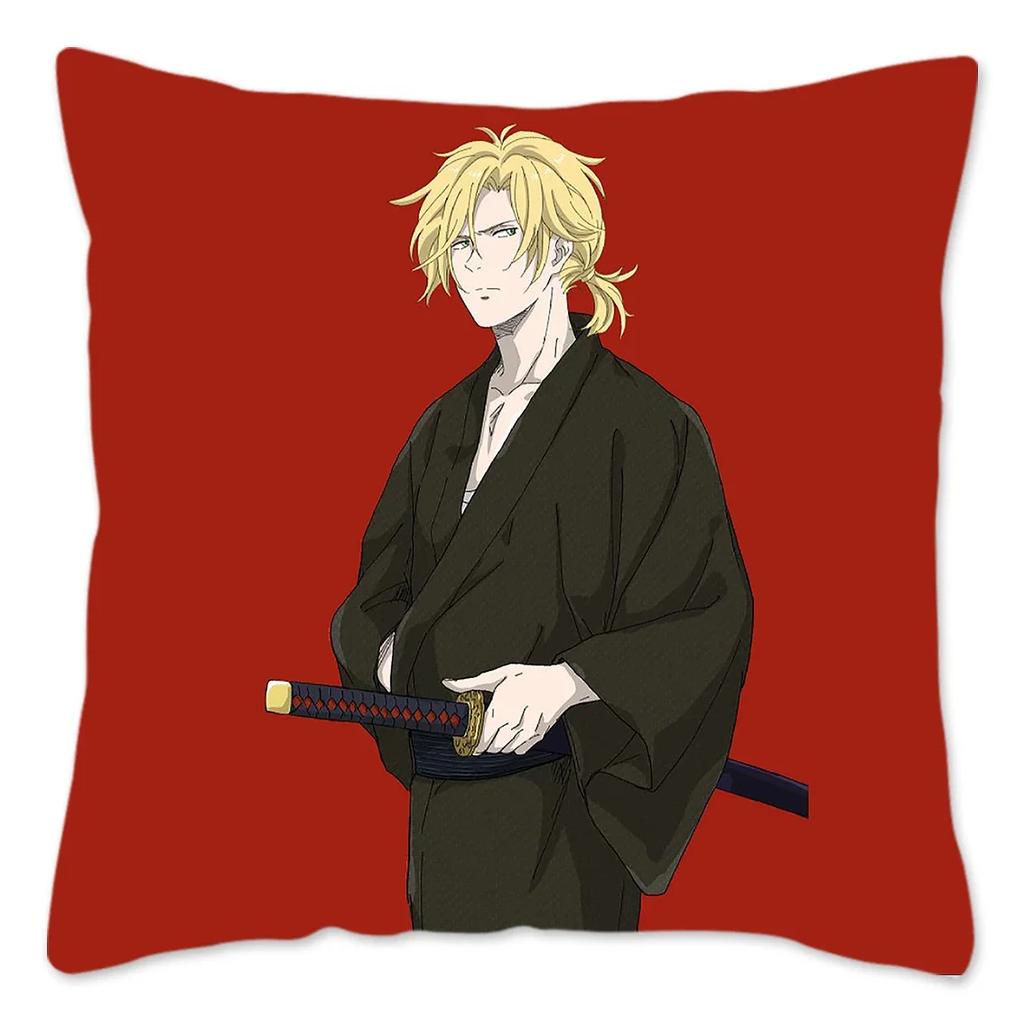 BANANA FISH Anime Cushion Cover for Sofa Throw Pillow Cover Home Decoration Polyester Pillow Case Japan Manga Housse De Coussin