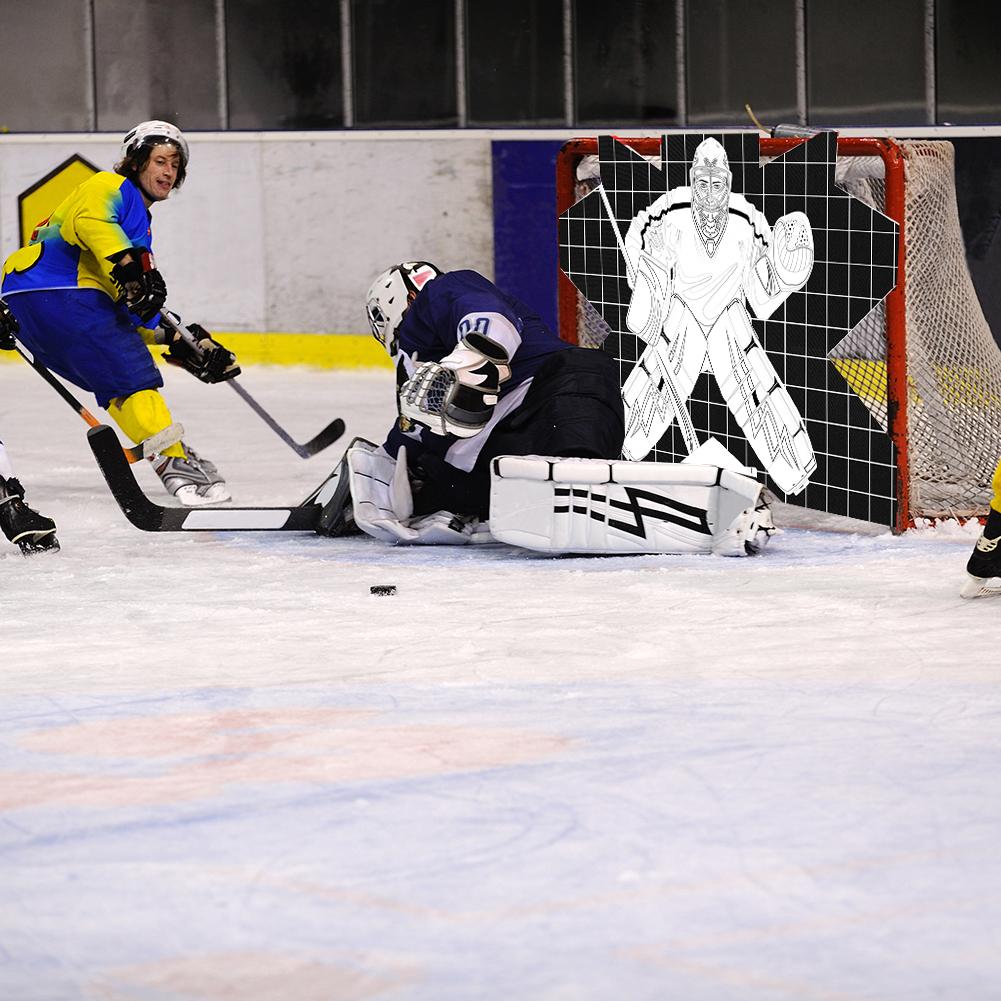 Hockey Net Goalie Target Street Hockey Net Training Target Hockey Shooting Training Aid for Practicing Shooting Accuracy