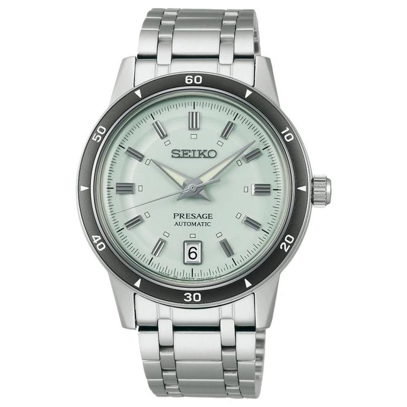 SEIKO Presage 50m Waterproof Automatic Steel Strap 46.2mm Men s Watch Green Dial SARY265 зелёный