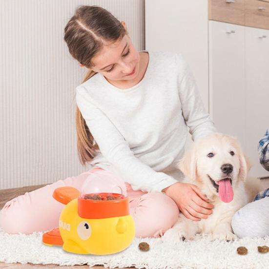 Puzzle-Futterspender für Hunde, interaktiver Futter- und Leckerli-Spender für Haustiere, Cartoon-Enten-Design, Futterspender für Haustiere, für das Hundetraining und die geistige Bereicherung