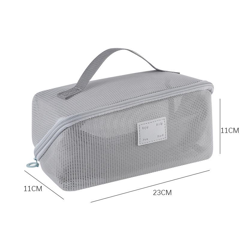 Large Capacity Mesh Makeup Bag - Portable Transparent Toiletry Storage