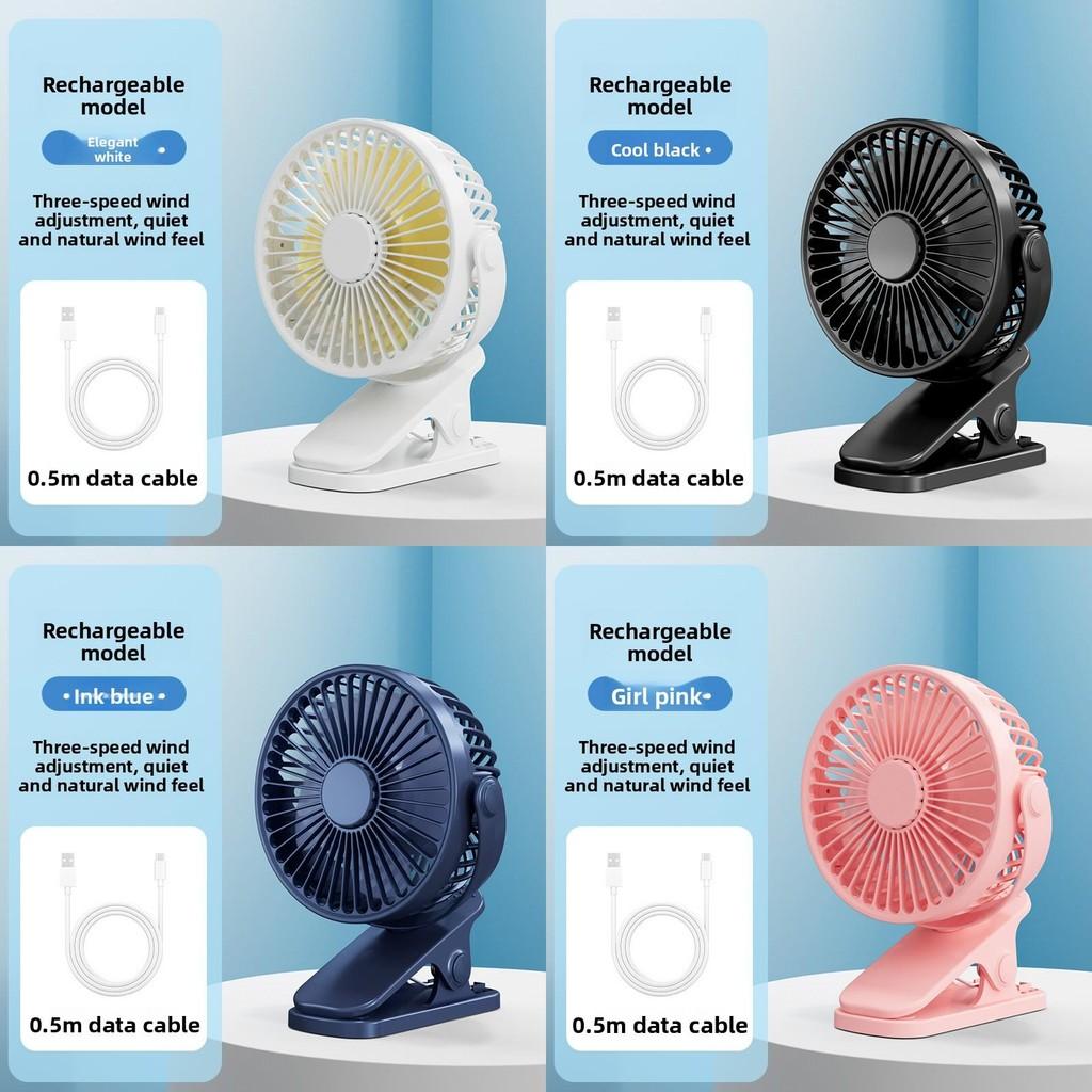 Usb Quiet Portable Desktop Fan With Clip Mount For Room Outdoors Activities Use