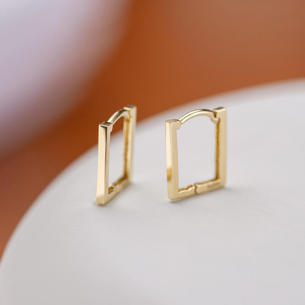 Elegant 3D Gold-Plated S925 Sterling Silver Ear Cuffs for Women