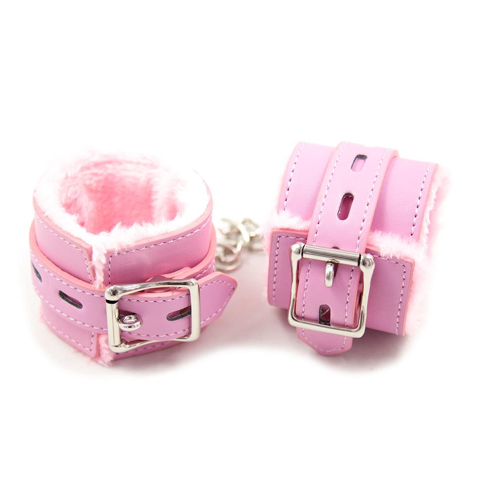 Collar Set Premium Bondage Set Plush Restraint Kits Luxury Collar Anklecuff and Handcuffs Submissive Sex Toy for Fetish Play Fun