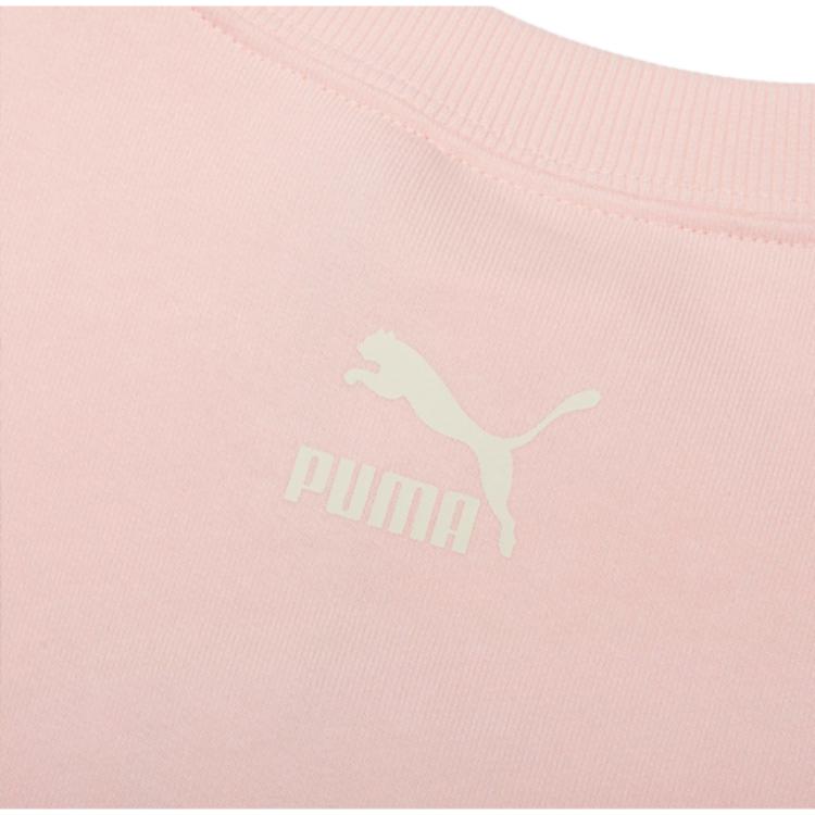 Puma Randomevent Collaboration Crew Neck Sweater with Letter Logo Men Sweatshirt Light-Pink 59666473