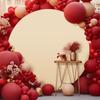 Round Backdrop Cover Photography Studio Background Balloon Arch Stand Cover for Birthday and Ceremony Celebration