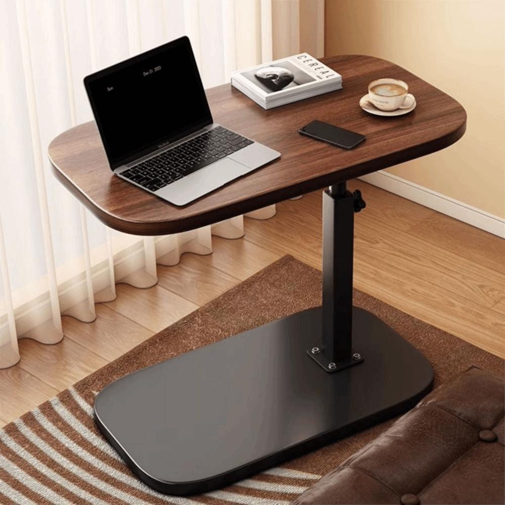 Foldable Sofa Edge Table Flip Desktop Adjustable Height Adjustable Bedside Table C-Shaped Space Saving Rotating Coffee Table