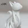 Black Cat Figurine 3D Printed Hollow Figurine, Modern White Kitten Statue, Durable Decor Artistic Animal Sculpture Desk Decoration, Gift for