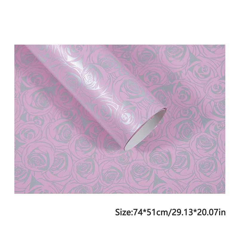 

5Pcs Birthday Christmas Gift Wrapping Paper Florist Bouquet Wrapping Paper розовый