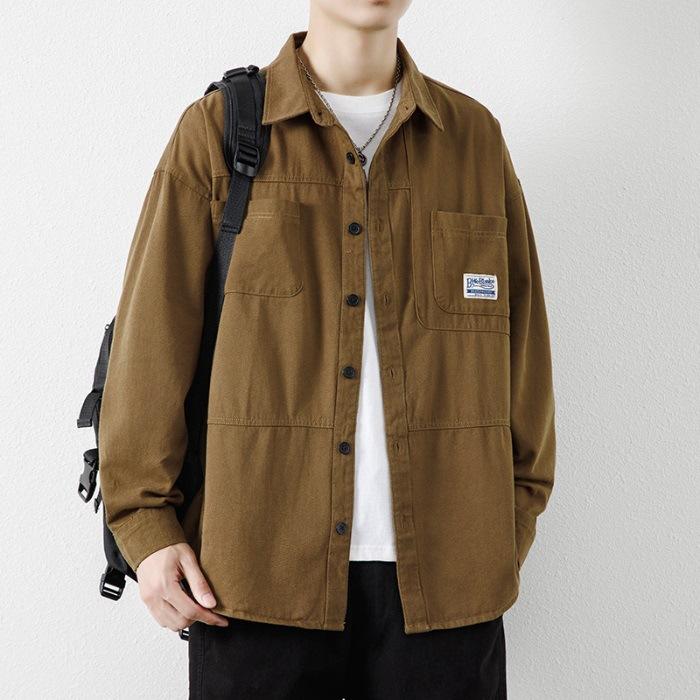 

Весна Новая Мужская Рубашка с Длинным Рукавом Чистый Хлопок Свободная Повседневная Рубашка Топ 4XL