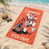 Cuphead Custom Name Beach Towels Also Serve As Bath Towels Summer Essential a Musthave for the Outdoors the Beach and the Pool