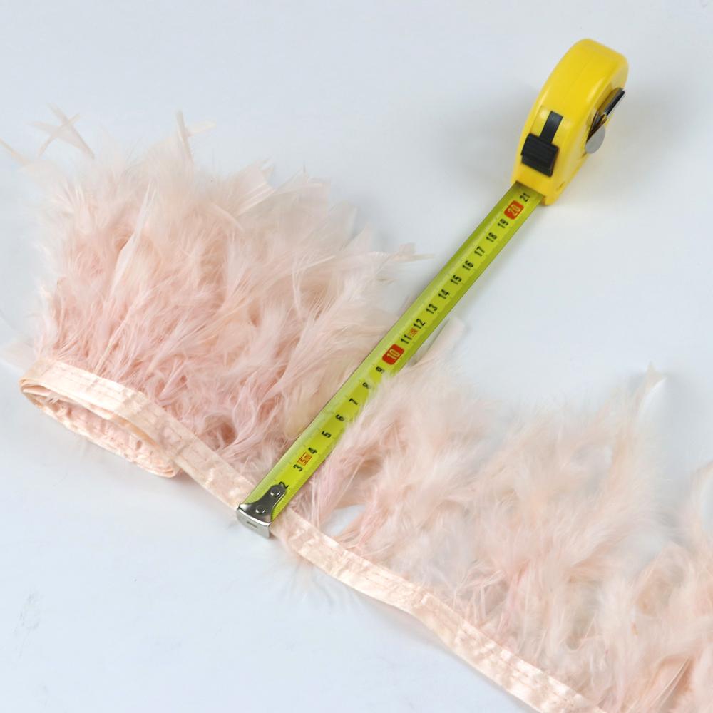 1/2M White Turkey Feathers Trim 10-15CM Fluffy Plumes Ribbon for Crafts Carnival Party Clothing Decoration Sewing Accessories