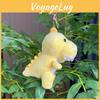 Adorable Sitting Dinosaur Plush Toy Cute Cartoon Keychain Doll In Pink Yellow And Blue Colors