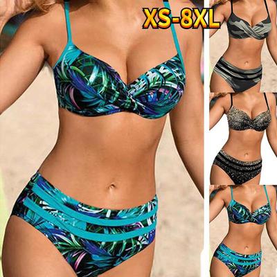Women's Bikini Set Women's Bikini Set Summer Swimwear Two Piece Panel Beachwear One Piece Plus Size