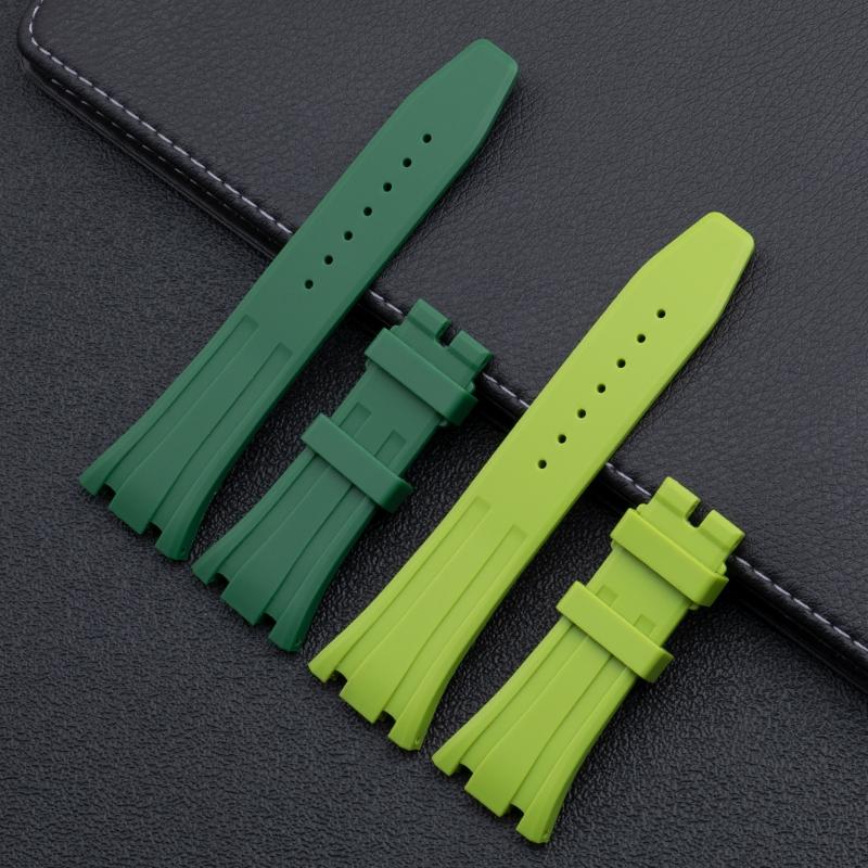 High Quality Liquid Silicone Rubber Watchband Replacement For 41mm Dial AP Strap For 15400/15500/26331 Pin Buckle Bracelet