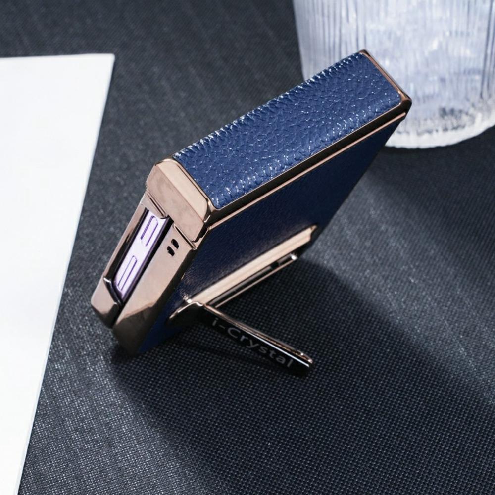 For Samsung Galaxy Z Flip6 5G Case Electroplated Leather+PC Phone Cover with Invisible Kickstand