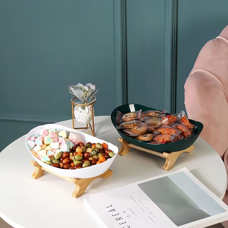 

1 УПАКОВКА 1/2/3-ярусная деревянная фруктовница в скандинавском роскошном стиле, двухъярусная фруктовая ваза, бытовой деревянный поднос для закусок, материал из натурального дерева 1 layer белый