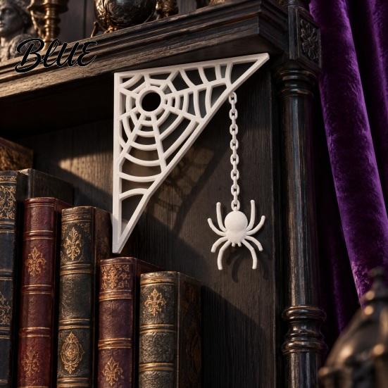 Scary Party Supplies 3D Printed Spider Web Door Corner Decoration for Halloween Party Upside-down Figurine Spooky Upside Down Wall Decor Lightweight