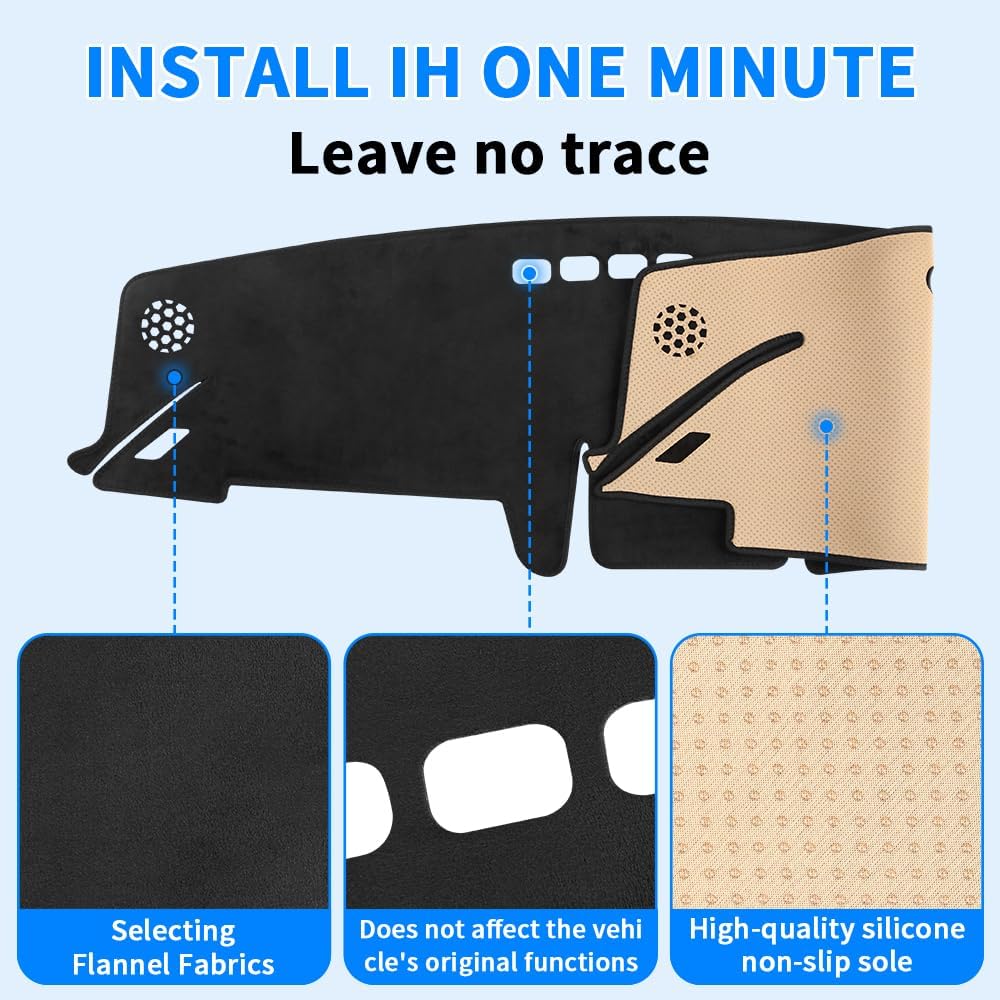 Car Dashboard Cover Mat for Toyota RAV4 2026 Interior Accessories Custom Flannel Material Non-Slip Dash Board Covers Sunshade Windshield Anti Glare