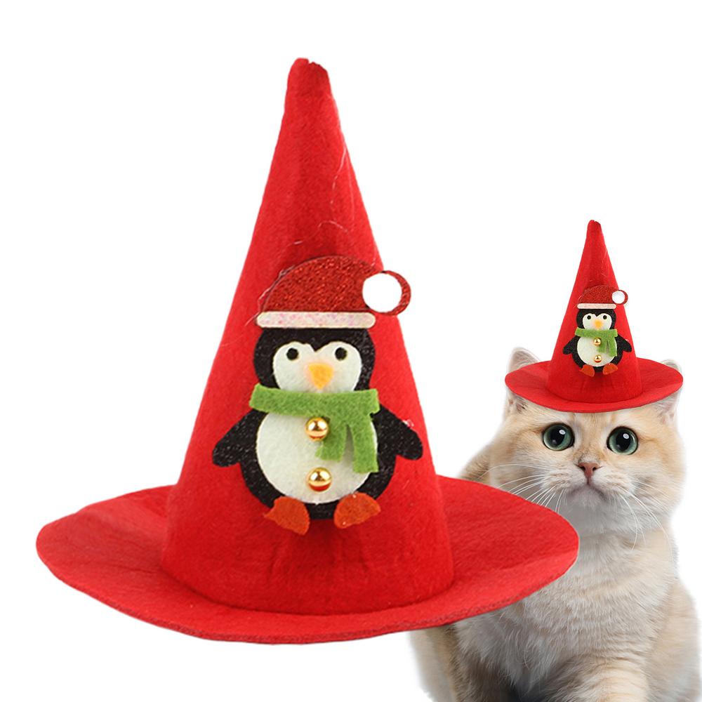 Christmas Pet Hat Funny Festive Warm Headwear Pet Festive Outfit Winter Hat For Celebration Party Winter Event Photoshoot
