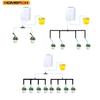 HOMEFISH Automatisk Växt-Blombevattningspump Hem Sprinkler Droppbevattningsenhet 4/8/16 Huvuden Timer System Kit Trädgårdsverktyg