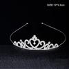 Romantic Princess Crown For Girls Rhinestone Crystal Hair Crowns Queen Headband Bridal Headdress Tiaras Hair Jewelry Accessories