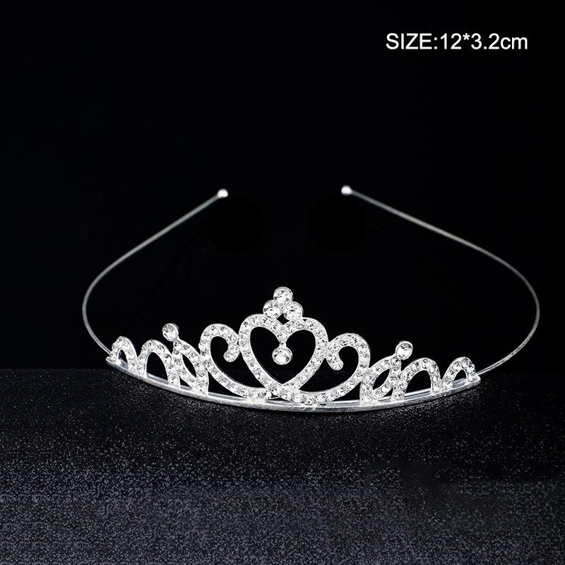 Romantic Princess Crown For Girls Rhinestone Crystal Hair Crowns Queen Headband Bridal Headdress Tiaras Hair Jewelry Accessories