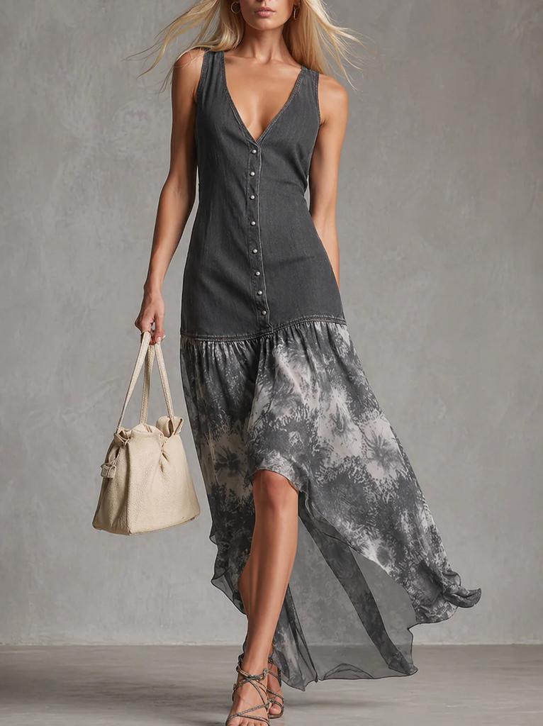 2026 Spring and Summer European and American Cross-border Amazon Independent Station New Temperament Casual Elegant Vacation Style Hem Dress