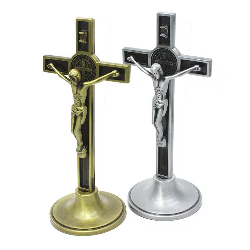 Church Relics Jesus On The Stand Cross Wall Home Chapel Decor Crucifix Antique