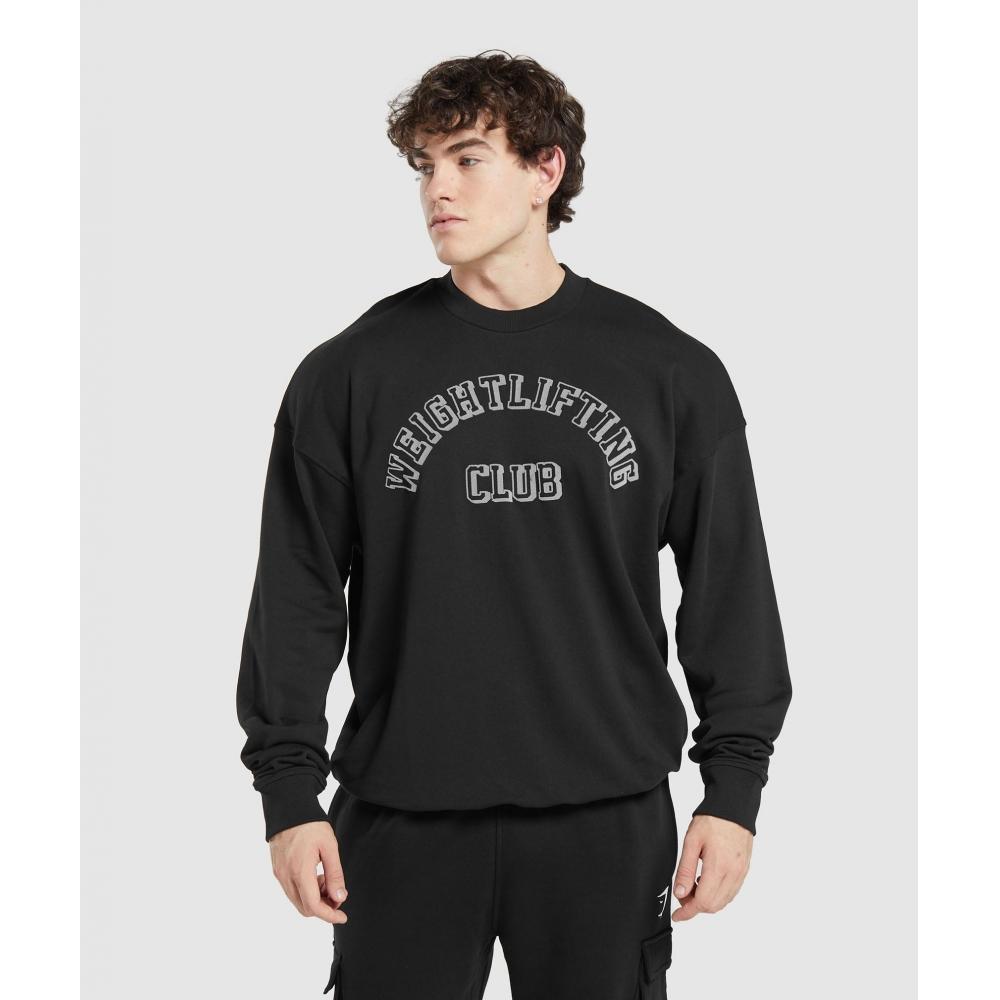 

GYMSHARK Клуб тяжелой атлетики Crew Black A6A2R BB2J