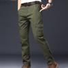 Calças masculinas casuais com vários bolsos, calças cargo, calças esportivas de secagem rápida, calças compridas respiráveis para caminhadas ao ar livre e treino