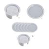 Coaster Resin Molds,Coaster Silicone Mold with Storage Box Mold,Epoxy Resin Molds for DIY Resin,Cups Mats,Home Decoratin