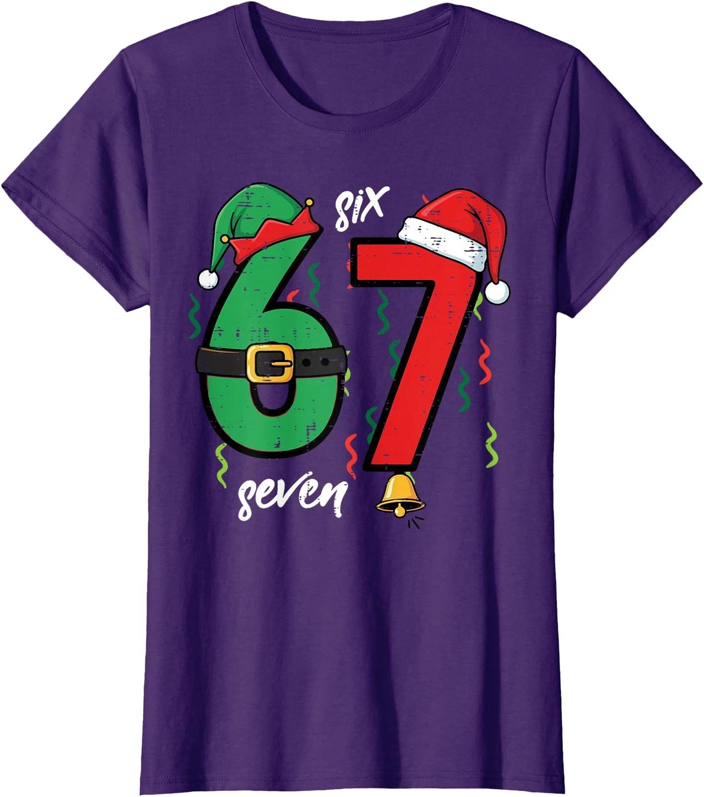 Meme Six Seven Teacher Students Design Funny Ladies Crewneck T-Shirt 4XL