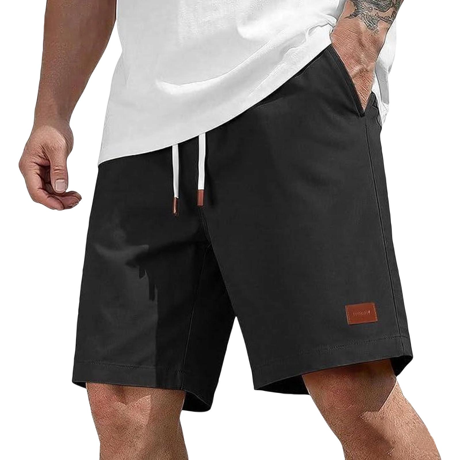 

Men s Cargo Shorts Men s Elastic Waist Outdoor Sports Shorts XXL чёрный