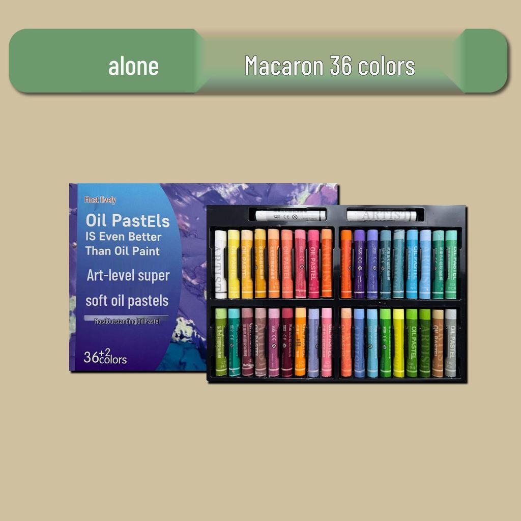 48-Color Super Soft Oil Pastels Set with Scraper - Child's Painting Kit
