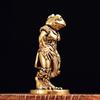 Graceful Frog Statue Ornaments Mini Antique Brass Frog Animal Sculpture Home Desk Decoration Tea Pet Collection Exquisite
