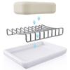 Multi-function Ceramic Soap Dish Stainless Steel Drain Holder Fashion Cup Holder  Baby Bottle