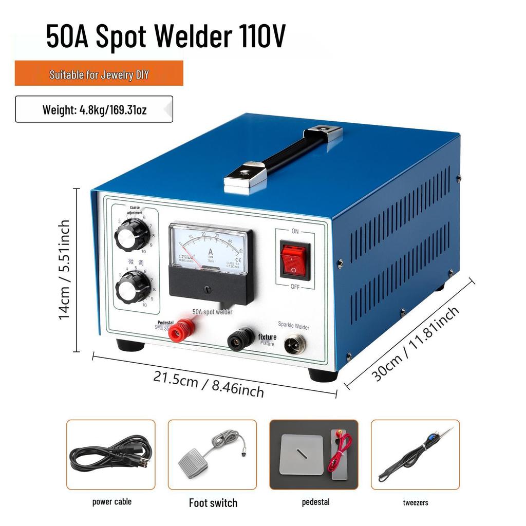Handheld Gold & Silver Jewelry Spot Welder: 50-80A for Rings, Necklaces & More