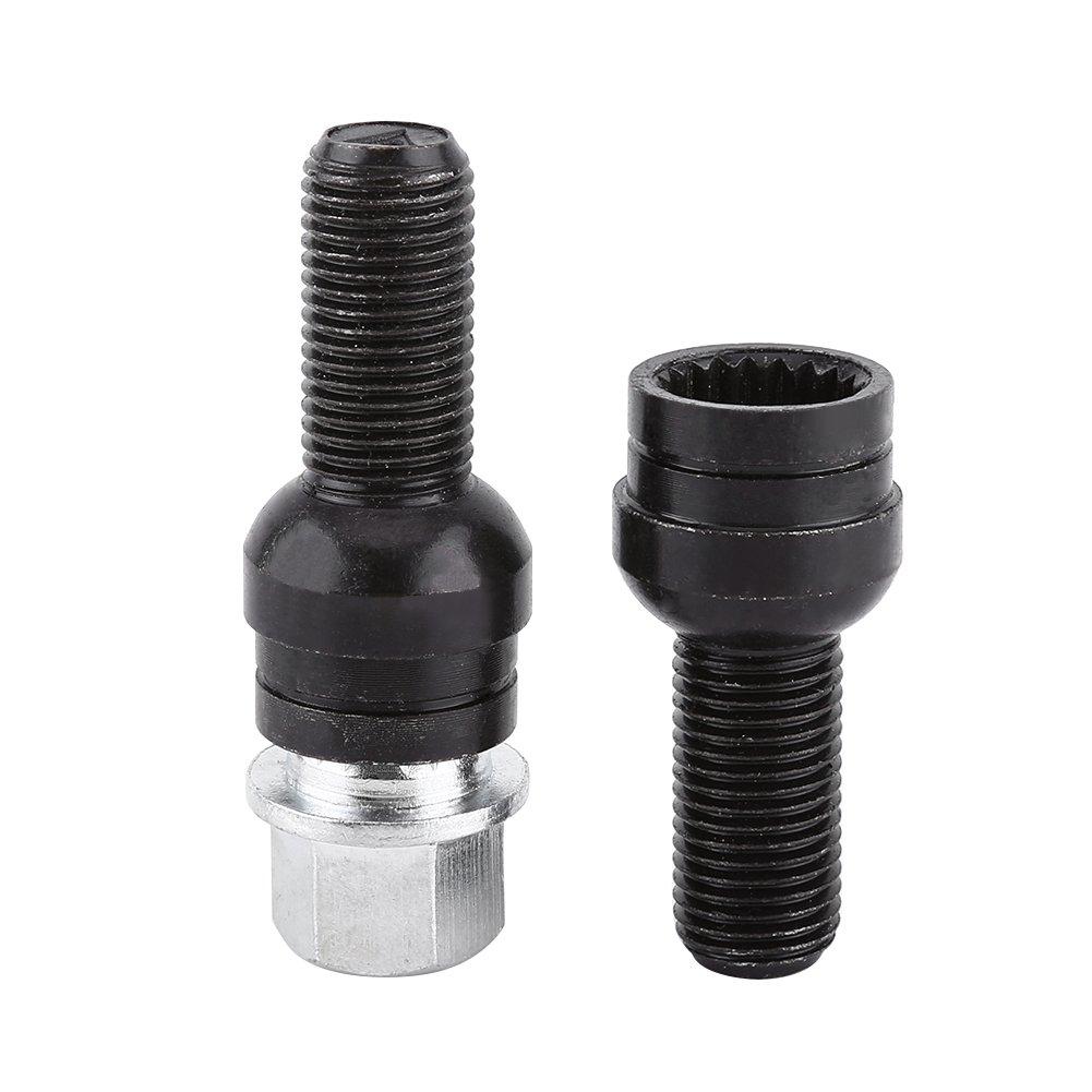 4+1 M14*1.5MM Black Steel Wheel Bolt & Lock Lug Nut