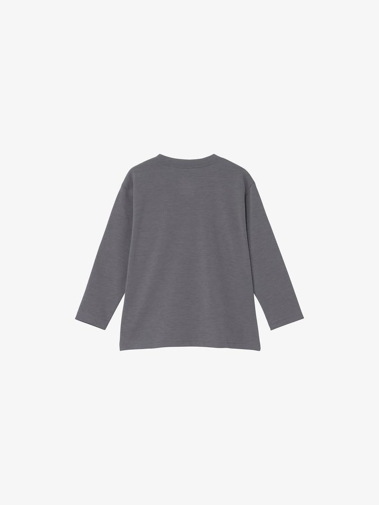 North Cut and Sewn Heat Protection Smoked 100 [The Face] Long-Sleeve T-Shirt, Long-Sleeve Tee, Pearl,