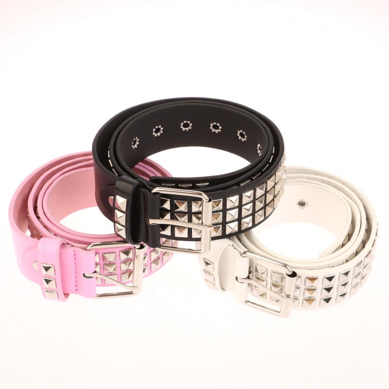 Buckle Belt Metal Vintage Men Women Belt Pu Leather Waistband Jeans Pants Decorative Belt