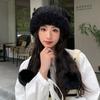 New Autumn and Winter Hats for Women Cute Funny Ear Knitted Wool Hats for Winter Warmth and Cold Hair Ball Ear Protection Hat Thick