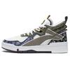 New LiNing Wave Mid Abrasion Resistant Breathable Mid Top Skateboard Shoes Men's White Gray Green AGCS105-3