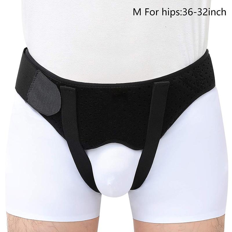 Adjustable Adult Hernia Belt Man Inguinal Groin Support Inflatable Hernia Bag With 2 Removable Compression Pads Pain Relief