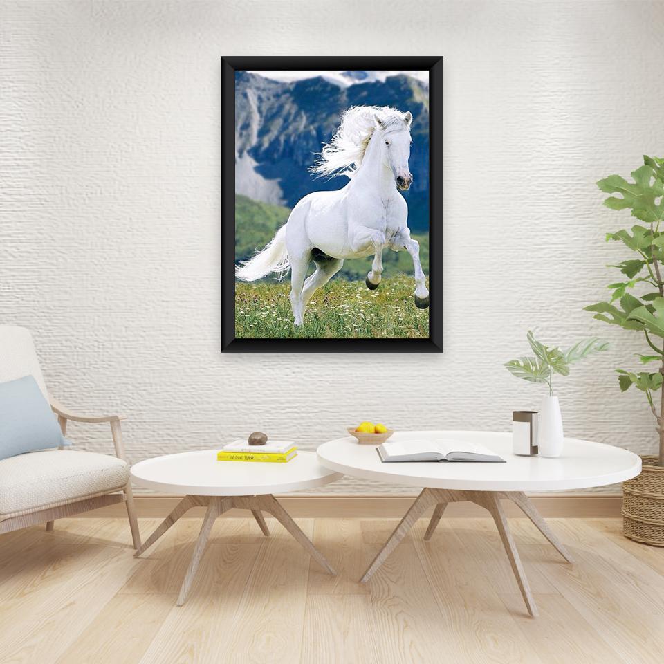 Diy Horse 5D Diamond Painting Full Round Drill Cross Stitch Rhinestone Animal Scenic Diamond Embroidery Mosaic Home Decor