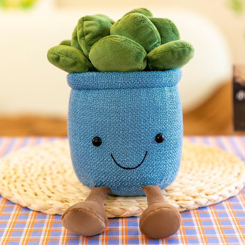 Halloween Christmas Creative Simulation Plants  Succulent Plush Greenery Ornaments Catching Machine Rag Dolls Home Accessories