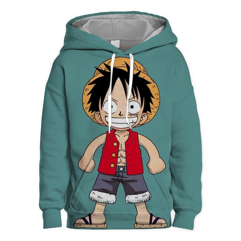 Sweat-shirt à capuche pour enfants, Cosplay Zoro, une pièce, mode, manches longues, imprimé Roronoa Zoro 3D, 4-14T