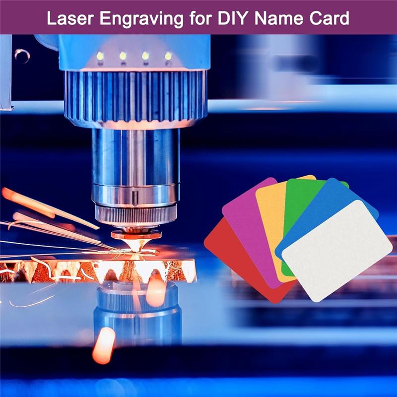 M-Modern-150Pcs Metal Business Card Blanks,1/64In Thick 3.4 X 2In Aluminum Laser Engraving Material For DIY Business Cards