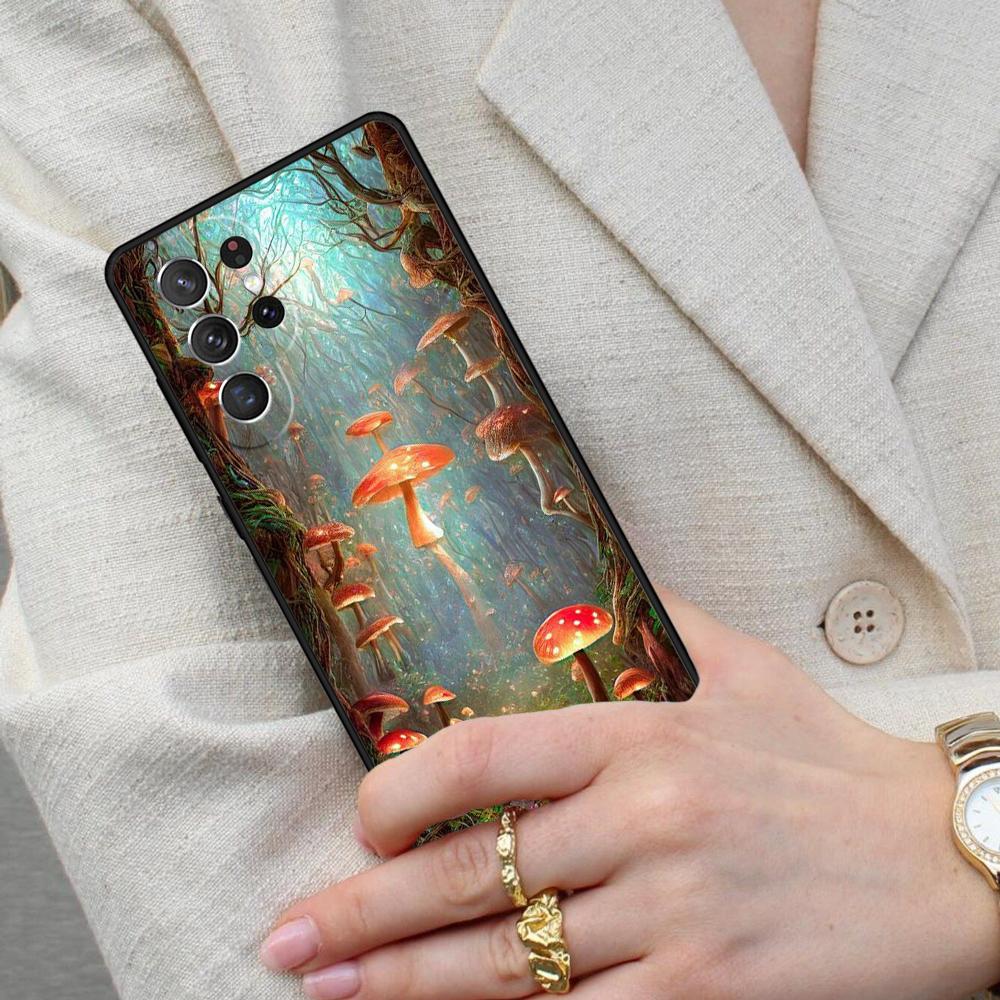 Mushroom Forest Cell Phone Case for Samsung Galaxy S26 Ultra S25 S24 S23 S22 S21 S20 Note10 Cover