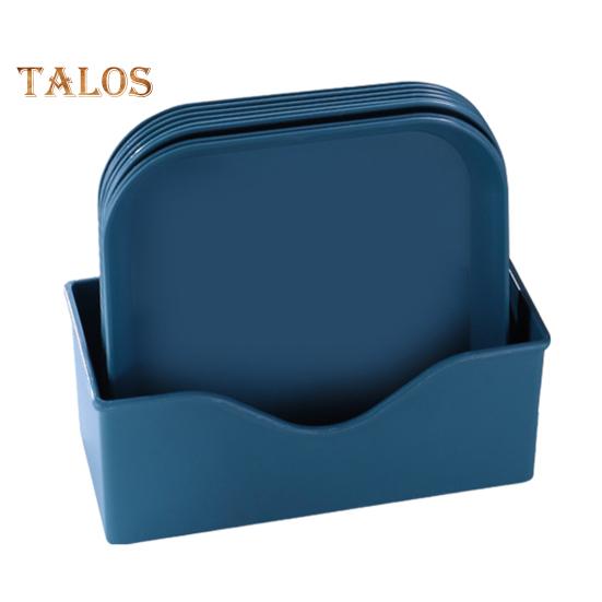 8 ks lehké plastové talíře nerozbitné znovu použitelné jídelní talíře vhodné do myčky na nádobí Barevné talíře do kuchyně pro každodenní kempování